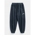 Men's Sweatpants Joggers Trousers Drawstring Elastic Waist Solid Color Comfort Breathable Pants Casual Daily Sports Fashion Black Deep Blue Micro-elastic / Elasticity