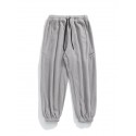 Men's Sweatpants Joggers Trousers Drawstring Elastic Waist Solid Color Comfort Breathable Pants Casual Daily Sports Fashion Black Deep Blue Micro-elastic / Elasticity