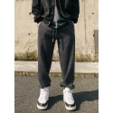 Men's Sweatpants Joggers Trousers Drawstring Elastic Waist Solid Color Comfort Breathable Pants Casual Daily Corduroy Sports Fashion Black Grey Micro-elastic / Elasticity