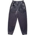Men's Sweatpants Joggers Trousers Drawstring Elastic Waist Solid Color Comfort Breathable Pants Casual Daily Corduroy Sports Fashion Black Grey Micro-elastic / Elasticity