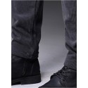 Men's Straight Trousers Winter Pants Drawstring Elastic Waist Solid Color Comfort Breathable Pants Casual Daily Corduroy Sports Fashion Loose Fit Black Dark Gray Micro-elastic / Elasticity