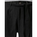 Men's Trousers Winter Pants Casual Pants Pocket Solid Color Comfort Breathable Pants Casual Daily Corduroy Fashion Classic Loose Fit Black Orange Micro-elastic