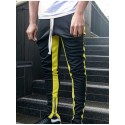 Men's Sweatpants Sporty Casual Trousers Color Block Pencil Pants Breathable Soft Workout Pants With Ankle Zipper Cotton Slim Daily Sports Outdoor Full Length Side Stripe Elastic Waist Drawstring