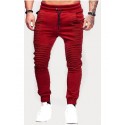 Men's Jogging Running Sweatpants Casual Solid Drawstring Gym Athletic Pants Trendy Fitted Slim Mid-Waist Track Pants Army Green