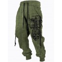 Men's Sweatpants Joggers Trousers Drawstring Elastic Waist 3D Print Graphic Prints Boat Comfort Breathable Pants Sports Outdoor Casual Cotton Blend Streetwear Designer Green Blue Micro-elastic