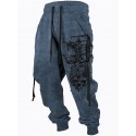 Men's Sweatpants Joggers Trousers Drawstring Elastic Waist 3D Print Graphic Prints Boat Comfort Breathable Pants Sports Outdoor Casual Cotton Blend Streetwear Designer Green Blue Micro-elastic