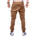 Men's Joggers Sweatpants Trousers Pocket Elastic Drawstring Design Solid Color Breathable Soft Pants Casual Daily Cotton Fashion Streetwear Black Gray Micro-elastic / Elasticity