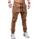 Men's Joggers Sweatpants Trousers Pocket Elastic Drawstring Design Solid Color Breathable Soft Pants Casual Daily Cotton Fashion Streetwear Black Gray Micro-elastic / Elasticity