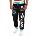 Men's Sporty Basic Essential Chinos Sweatpants Drawstring Patchwork Full Length Pants Micro-elastic Geometric Pattern Letter Printed Mid Waist White Black Blue Gray Red S M L XL XXL