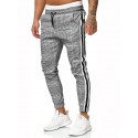 Men's Pants Chinos Drawstring Classic Lattice Outdoor Full Length Pants Home Daily Cotton Stylish Classic Style Slim Gray Micro-elastic / Summer