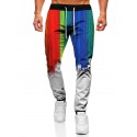 Men's Joggers Sweatpants Trousers 3D Print Elastic Drawstring Design Graphic Color Block Breathable Soft Full Length Pants Casual Daily Fashion Streetwear Black / White Black+Grey Micro-elastic