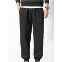 Men's Sweatpants Joggers Trousers Drawstring Elastic Waist Solid Color Comfort Breathable Pants Casual Daily Sports Fashion Black Gray Micro-elastic / Elasticity