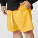 Mesh Shorts Bottoms Drawstring Men's Fitness for Basketball Running Workout Jogging Breathable Quick Dry Moisture Absorbent Normal Sport Solid Colored White Black Red Yellow Grey