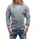 Men's Hoodie Sweatshirt Zip Up Hoodie Full Zip Pocket Hoodie Solid Color Sport Athleisure Hoodie Long Sleeve Warm Breathable Soft Comfortable Everyday Use Street Casual Athleisure Daily Activewear