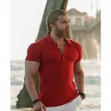 Men's Running Shirt Turndown Solid Colored Sport Athleisure Tee Tshirt Shirt Short Sleeve Breathable Quick Dry Moisture Wicking Soft Gym Workout Running Active Training Jogging Exercise Athletic
