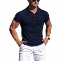 Men's Running Shirt Turndown Solid Colored Sport Athleisure Tee Tshirt Shirt Short Sleeve Breathable Quick Dry Moisture Wicking Soft Gym Workout Running Active Training Jogging Exercise Athletic
