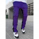 Men's Sweatpants Reflective Strip Multiple Pockets Polyester Sport Athleisure Pants Pants / Trousers Bottoms Reflective Breathable Moisture Wicking Soft Comfortable Exercise & Fitness Running / Fall