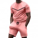 Men's Tracksuit Sweatsuit Drawstring Crew Neck Sport Athleisure Clothing Suit Short Sleeve Breathable Quick Dry Moisture Wicking Soft Running Jogging Casual Athleisure Activewear / Micro-elastic