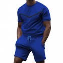 Men's Tracksuit Sweatsuit Drawstring Crew Neck Sport Athleisure Clothing Suit Short Sleeve Breathable Quick Dry Moisture Wicking Soft Running Jogging Casual Athleisure Activewear / Micro-elastic