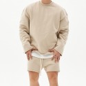 Men's Sweatshirt Running Shirt Long Sleeve Sweatshirt Winter Cotton Breathable Soft Fitness Running Walking Sportswear Solid Colored Black Grey Light Grey Activewear Micro-elastic