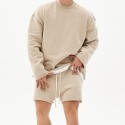 Men's Sweatshirt Running Shirt Long Sleeve Sweatshirt Winter Cotton Breathable Soft Fitness Running Walking Sportswear Solid Colored Black Grey Light Grey Activewear Micro-elastic