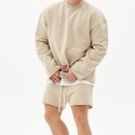 Men's Sweatshirt Running Shirt Long Sleeve Sweatshirt Winter Cotton Breathable Soft Fitness Running Walking Sportswear Solid Colored Black Grey Light Grey Activewear Micro-elastic