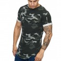 Men's Running Shirt Crew Neck Camo / Camouflage Sport Athleisure Tee Tshirt Shirt Short Sleeve Breathable Quick Dry Moisture Wicking Soft Gym Workout Running Active Training Jogging Exercise Athletic