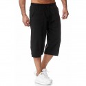 Outdoors Cargo Shorts 3/4 Relaxed Fit Below Knee Multi-Pocket Capri Casual Loose Cotton Twill Beach Capri Pants(Army Green,XX-Large)