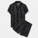 Men's Tracksuit Sweatsuit 2 Piece Drawstring Turndown Floral / Botanical Stripes Sport Athleisure Outfit Set Clothing Suit Short Sleeve Breathable Quick Dry Moisture Wicking Soft Fitness Gym Workout