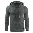 Men's Hoodie Jacquard Long Sleeve Top Street Casual Winter Cotton Warm Breathable Soft Everyday Use Sportswear Apricot Gray / Blue White Activewear / Athleisure
