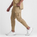 Men's Sweatpants Drawstring Multiple Pockets Cotton Solid Color Sport Athleisure Bottoms Breathable Soft Comfortable Everyday Use Street Casual Athleisure Daily Activewear Outdoor