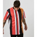 Men's Running Shirt Crew Neck Stripes Sport Athleisure Tee Tshirt Shirt Short Sleeve Breathable Moisture Wicking Soft Fitness Running Walking Jogging Exercise Athletic Athleisure Activewear