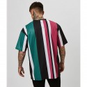 Men's Running Shirt Crew Neck Stripes Sport Athleisure Tee Tshirt Shirt Short Sleeve Breathable Moisture Wicking Soft Fitness Running Walking Jogging Exercise Athletic Athleisure Activewear
