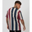 Men's Running Shirt Crew Neck Stripes Sport Athleisure Tee Tshirt Shirt Short Sleeve Breathable Moisture Wicking Soft Fitness Running Walking Jogging Exercise Athletic Athleisure Activewear