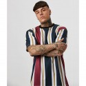 Men's Running Shirt Crew Neck Stripes Sport Athleisure Tee Tshirt Shirt Short Sleeve Breathable Moisture Wicking Soft Fitness Running Walking Jogging Exercise Athletic Athleisure Activewear