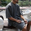 Men's Athleisure 2 Piece Suit Drawstring Pocket Crew Neck Solid Color Sport Athleisure Clothing Suit Short Sleeve Breathable Soft Comfortable Everyday Use Street Casual Daily Outdoor