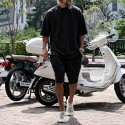Men's Athleisure 2 Piece Suit Drawstring Pocket Crew Neck Solid Color Sport Athleisure Clothing Suit Short Sleeve Breathable Soft Comfortable Everyday Use Street Casual Daily Outdoor