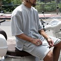 Men's Athleisure 2 Piece Suit Drawstring Pocket Crew Neck Solid Color Sport Athleisure Clothing Suit Short Sleeve Breathable Soft Comfortable Everyday Use Street Casual Daily Outdoor