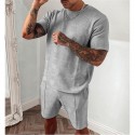 Men's Tee / T-shirt Shorts Crew Neck Letter Printed Sport Athleisure Clothing Suit Short Sleeves Breathable Soft Comfortable Everyday Use Street Casual Athleisure Daily Activewear Outdoor