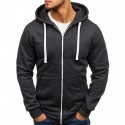 Men's Hoodie Jacket Full Zip Hoodie Solid Color Sport Athleisure Shirt Long Sleeve Breathable Soft Comfortable Everyday Use Casual Athleisure Daily Activewear Outdoor / Winter