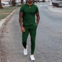 Men's 2 Piece Drawstring Pocket Shirt Collar Solid Color Sport Athleisure Clothing Suit Long Sleeve Breathable Soft Comfortable Everyday Use Street Casual Athleisure Daily Activewear / Stretchy