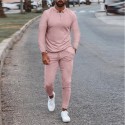 Men's 2 Piece Drawstring Pocket Shirt Collar Solid Color Sport Athleisure Clothing Suit Long Sleeve Breathable Soft Comfortable Everyday Use Street Casual Athleisure Daily Activewear / Stretchy