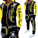 Men's 2-Piece Hooded Sweatshirt and Pants Suit Sportswear Athleisure Casual Outfit