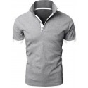 Men's Golf Shirt Color Block Turndown Daily Casual Street Sports Button-Down Short Sleeve Tops  Classic Black / Red White Black / Summer Comfortable Quick dry