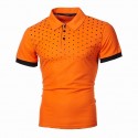 Men's Golf Shirt Polka Dot Turndown Casual Street Daily Sports Button-Down Short Sleeve Tops Classic Black / Red White Blue / Summer Comfortable Quick dry