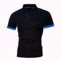 Men's Golf Shirt Polka Dot Turndown Casual Street Daily Sports Button-Down Short Sleeve Tops Classic Black / Red White Blue / Summer Comfortable Quick dry