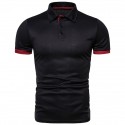Men's Golf Shirt Solid Color Turndown White Black Gray Orange Red Short Sleeve Street Daily Button-Down Tops Fashion Casual Comfortable / Beach