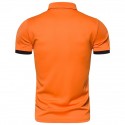 Men's Golf Shirt Solid Color Turndown White Black Gray Orange Red Short Sleeve Street Daily Button-Down Tops Fashion Casual Comfortable / Beach