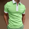 Men's Golf Shirt Solid Colored Turndown Gym Tennis shirts Causal Daily Outdoor Patchwork Short Sleeve Tops Designer Punk & Gothic Sports Wine Black Red White Summer Comfortable