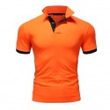 Men’s Golf Shirt Elasticity Business Casual Daily Street Shirts Basic Workout Henley Shirts Slim Fit Soft Summer Undershirts Short Sleeve Solid Button Down Color Shirts Quick Dry Outdoor Sports